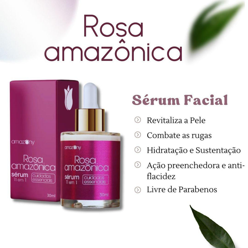 Sérum Rosa Mosqueta Amazonica - Cuide De Sua Pele - 30 ml - Sérum 11 em 1 - C&E Store