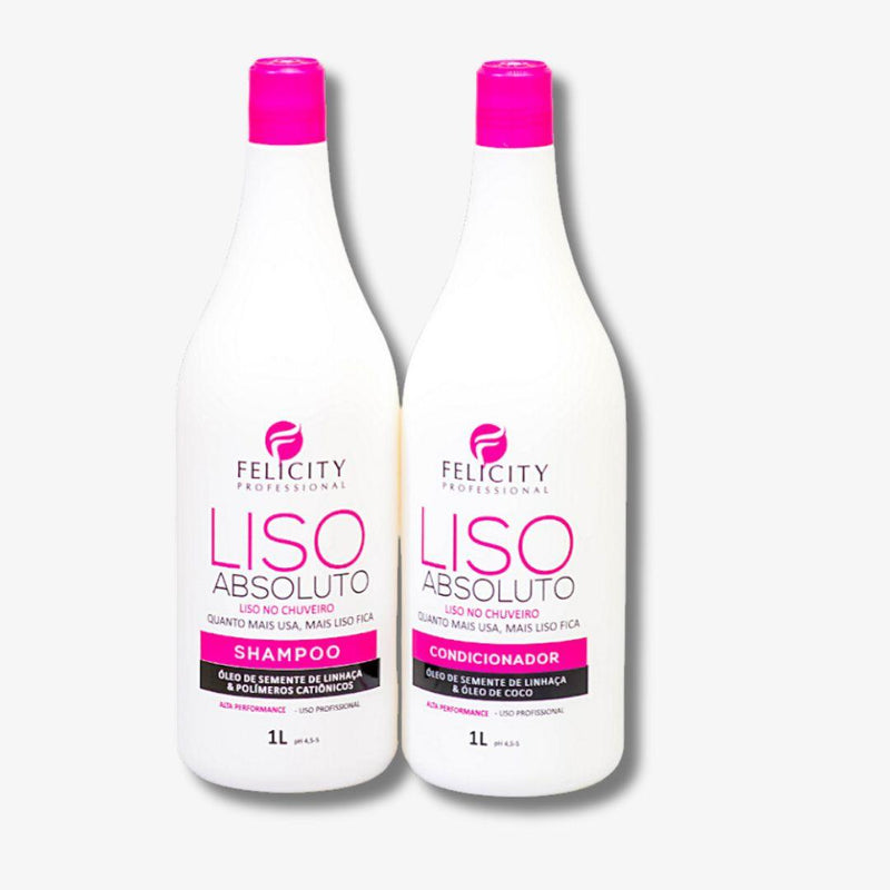 Kit Shampoo e condicionador Liso Absoluto Felicity 2x1L - C&E Store