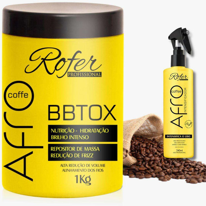 Botox Afro Coffe 1K + Intensificador Afro Coffee Rofer - C&E Store