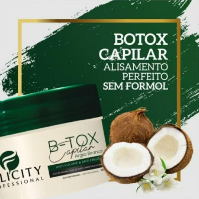 Botox Capilar Argila Branca Orgânico Felicity 250gr - C&E Store