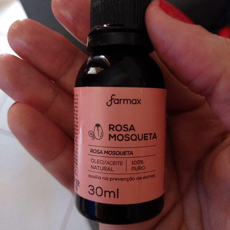 Óleo de Rosa Mosqueta 100% Puro 30ml Farmax - Produto Original - Previne Estrias - C&E Store